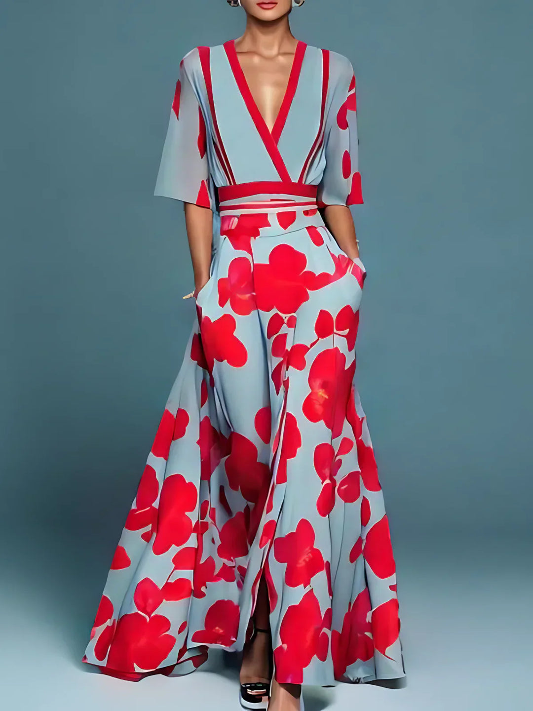 Zylira - Elegant Floral Dress