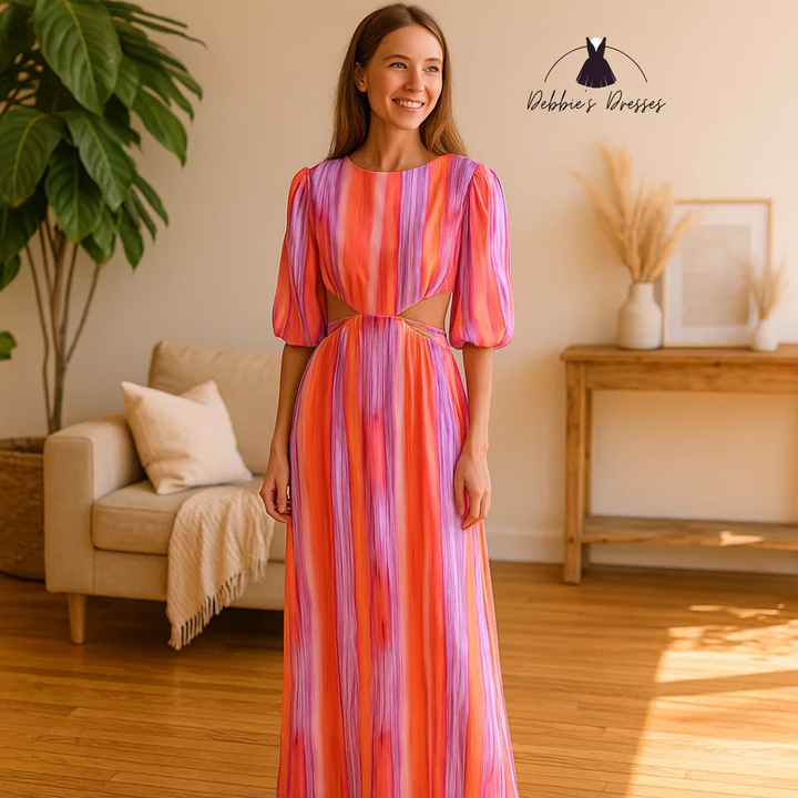 Zaria - Vibrant Cutout Dress