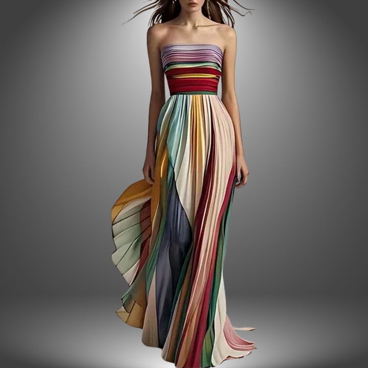 Janela - Sunset Pleat Dress