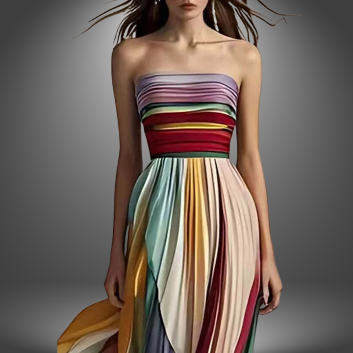 Janela - Sunset Pleat Dress