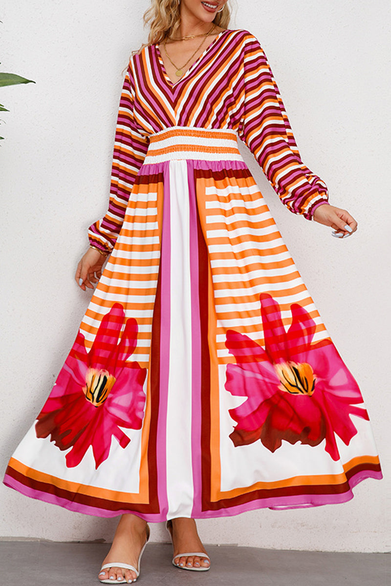 Marisa - Striped Floral Dress