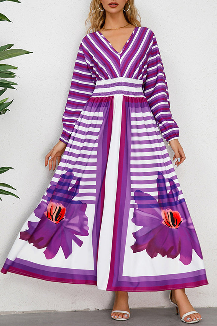 Marisa - Striped Floral Dress