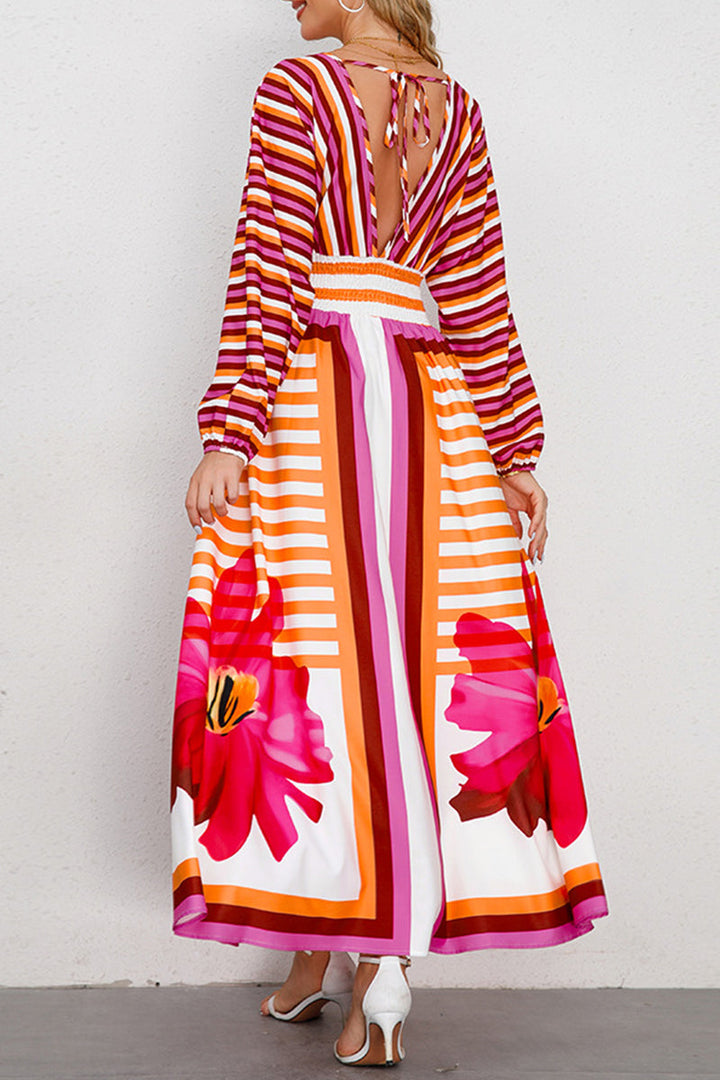 Marisa - Striped Floral Dress