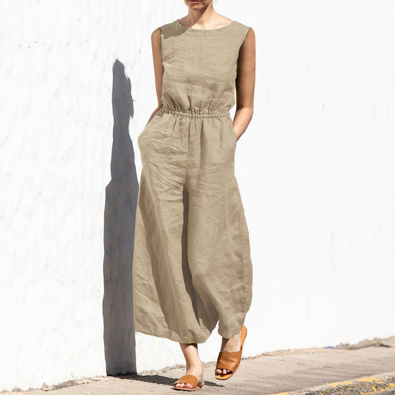 Tavina - Sleeveless Relaxed Jumpsuit
