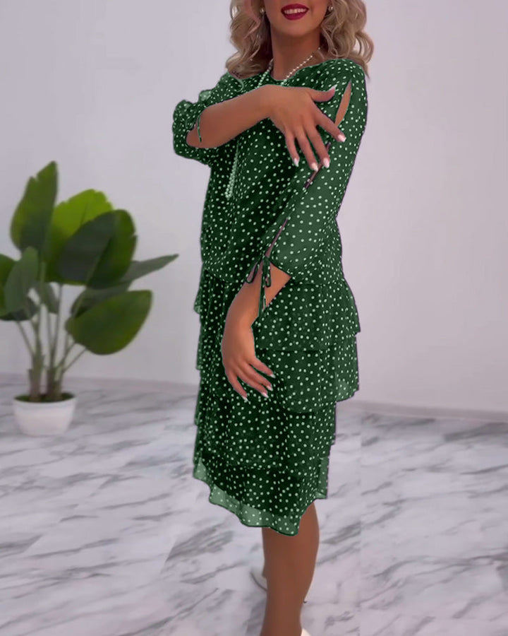 Hilda - Polka Dot Layered Dress