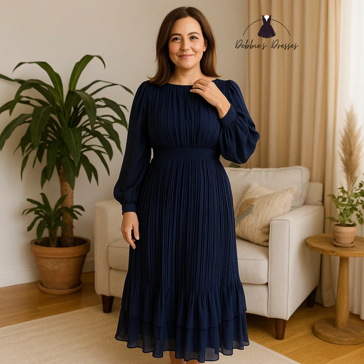 Hannah - Pleated Elegant Dress