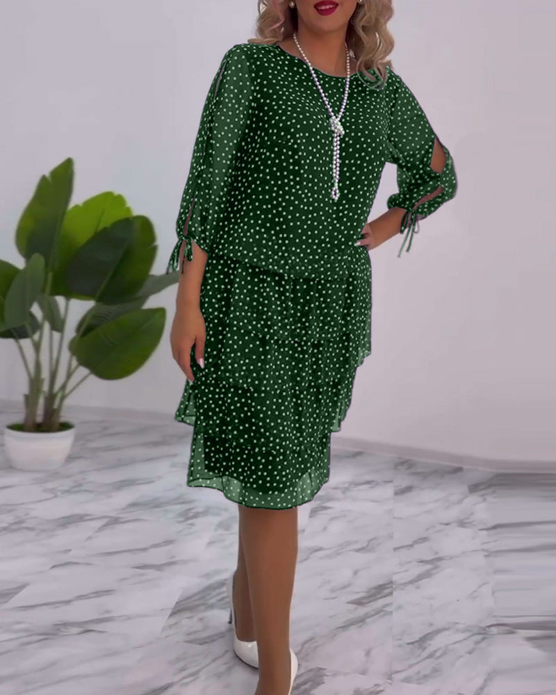 Hilda - Polka Dot Layered Dress