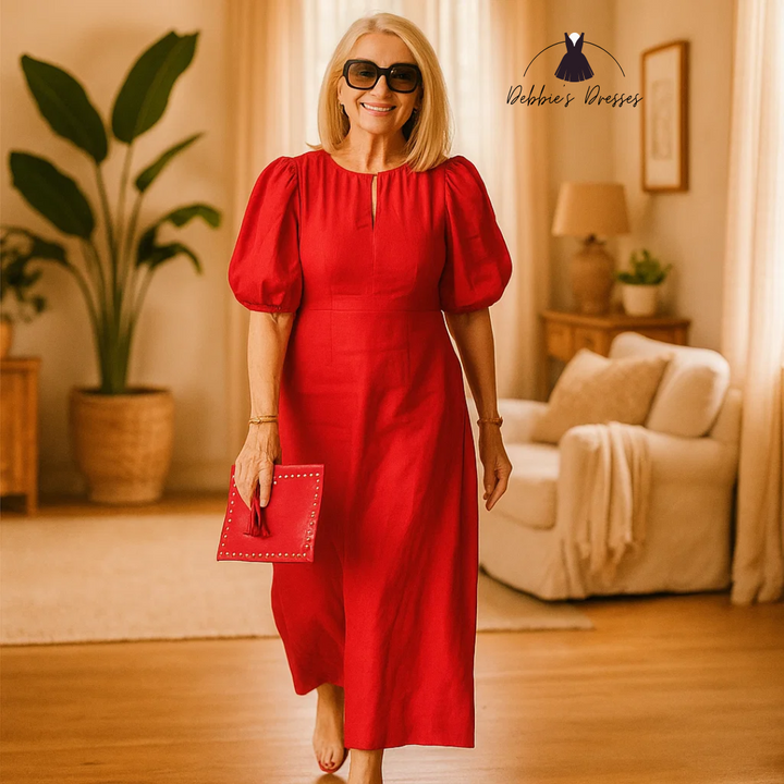Carla - Elegant Puff-Sleeve Dress