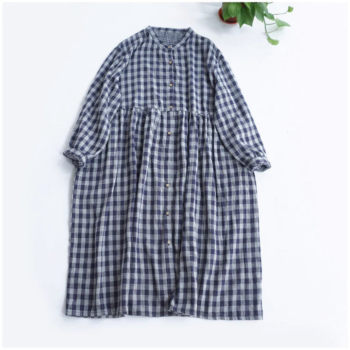 Merasol - Checkered Button Dress