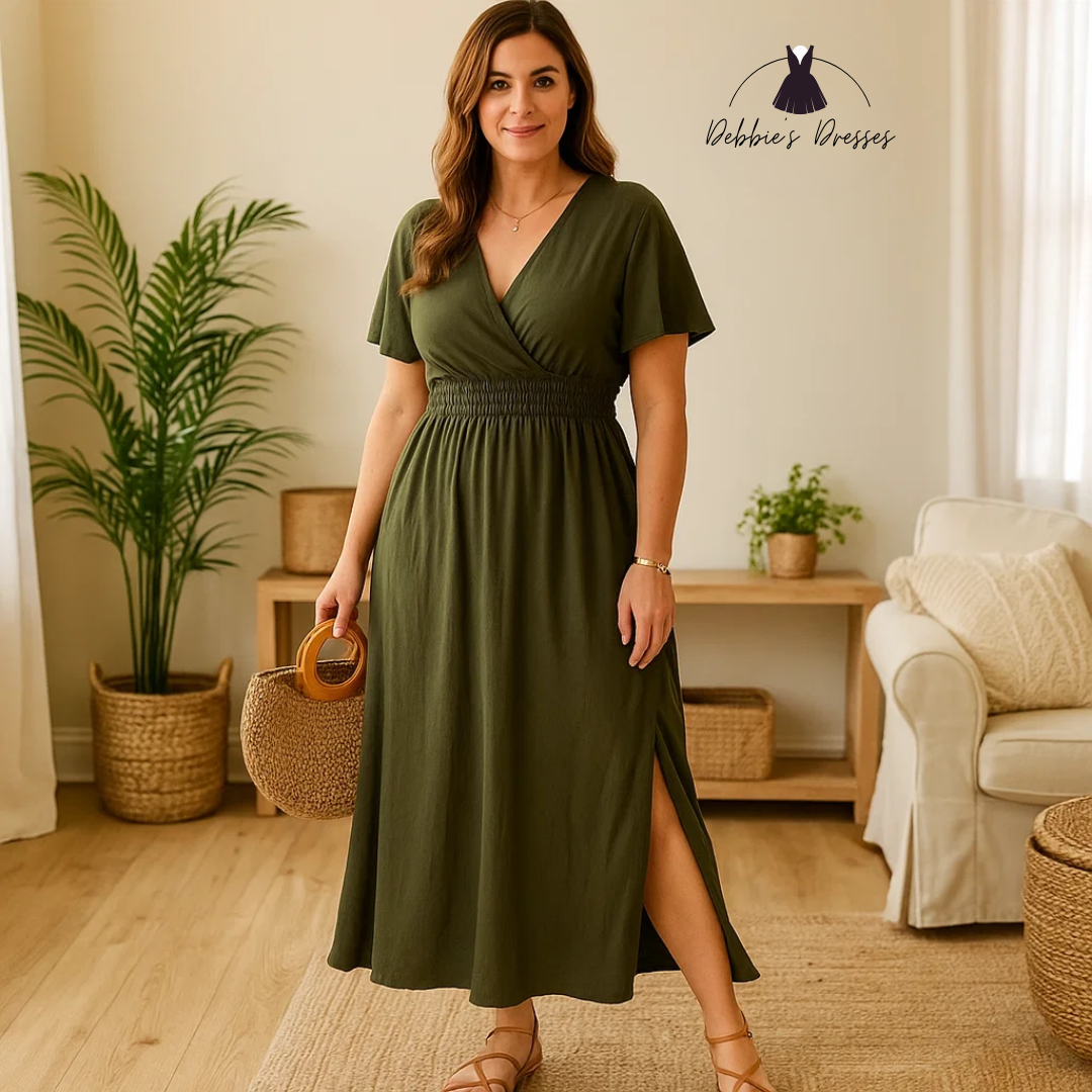 MARY - Elegant Summer Dress with V-Neck