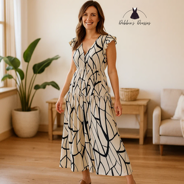 Maddie - Elegant Printed Dress