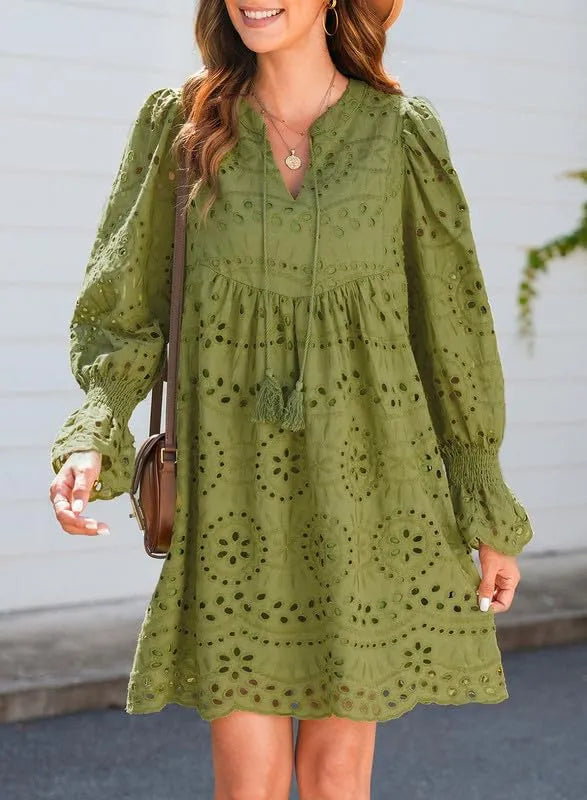 Shairene - Feminine Eyelet Dress