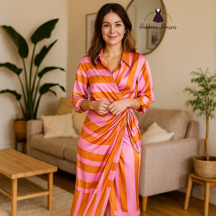 Solana - Printed Wrap Dress