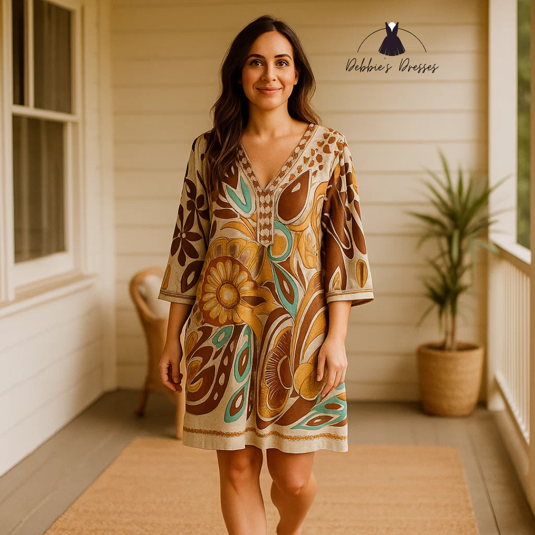 Carissa - Retro Printed Dress