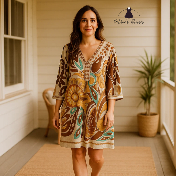 Carissa - Retro Printed Dress