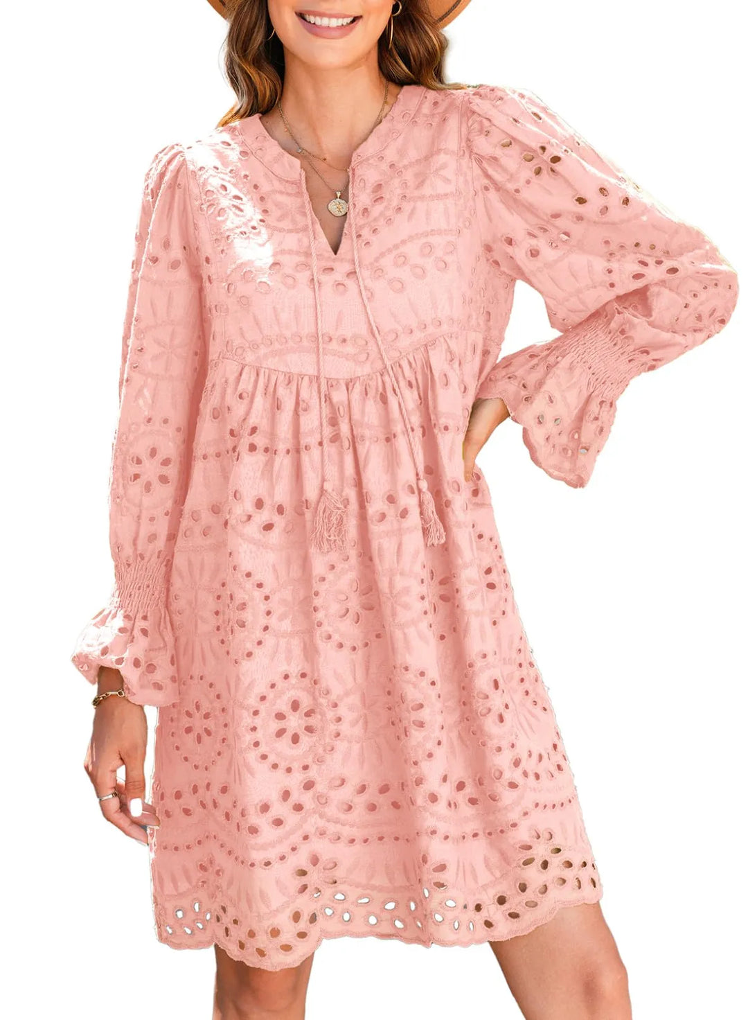 Shairene - Feminine Eyelet Dress
