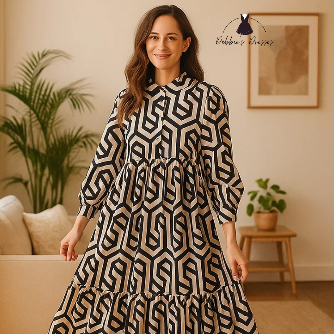 Alaria - Geometric Print Dress