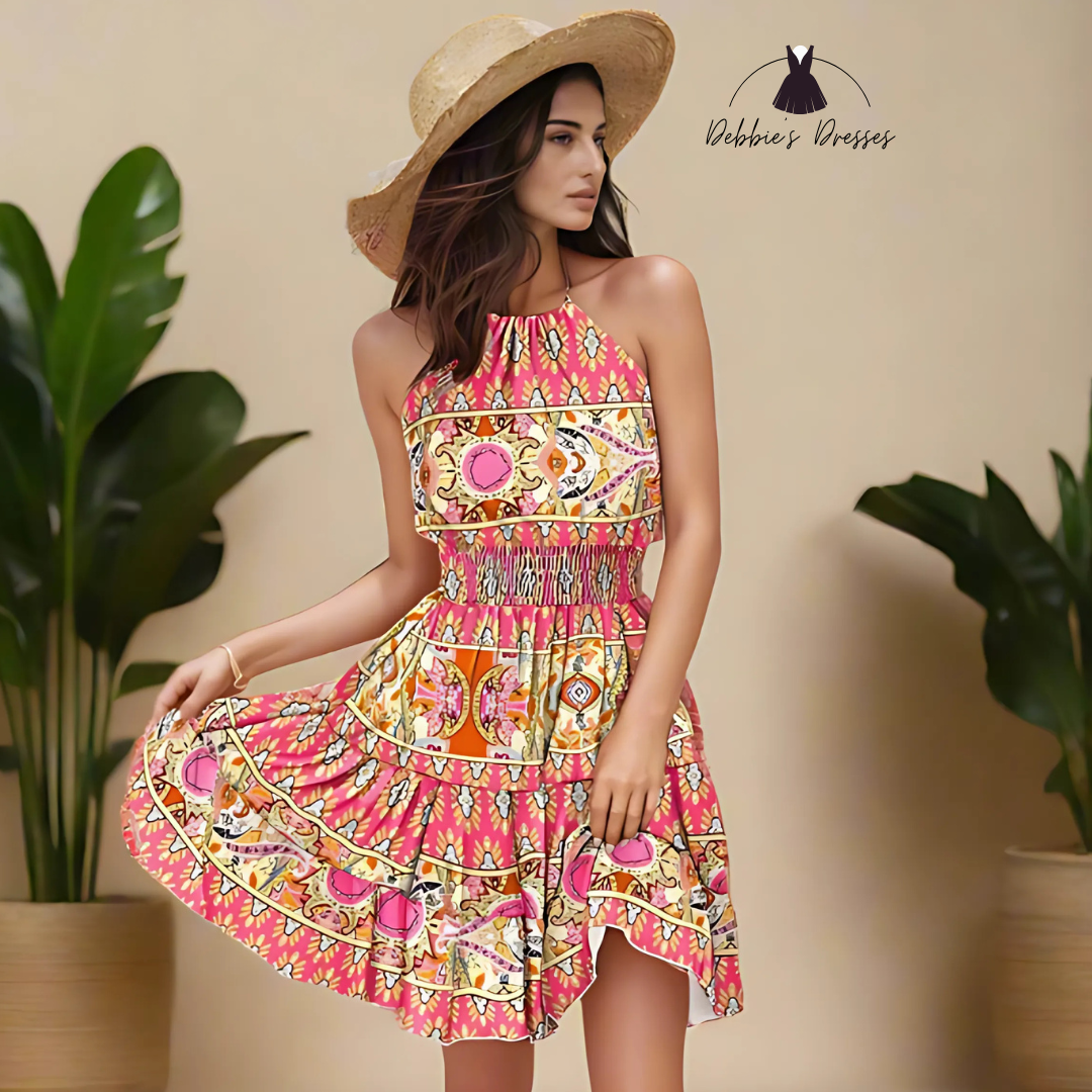 Angela - Chic Halter Dress