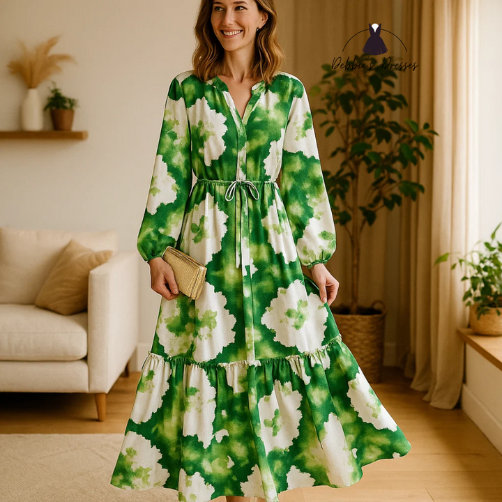 EVERLYN - Abstract Maxi Dress