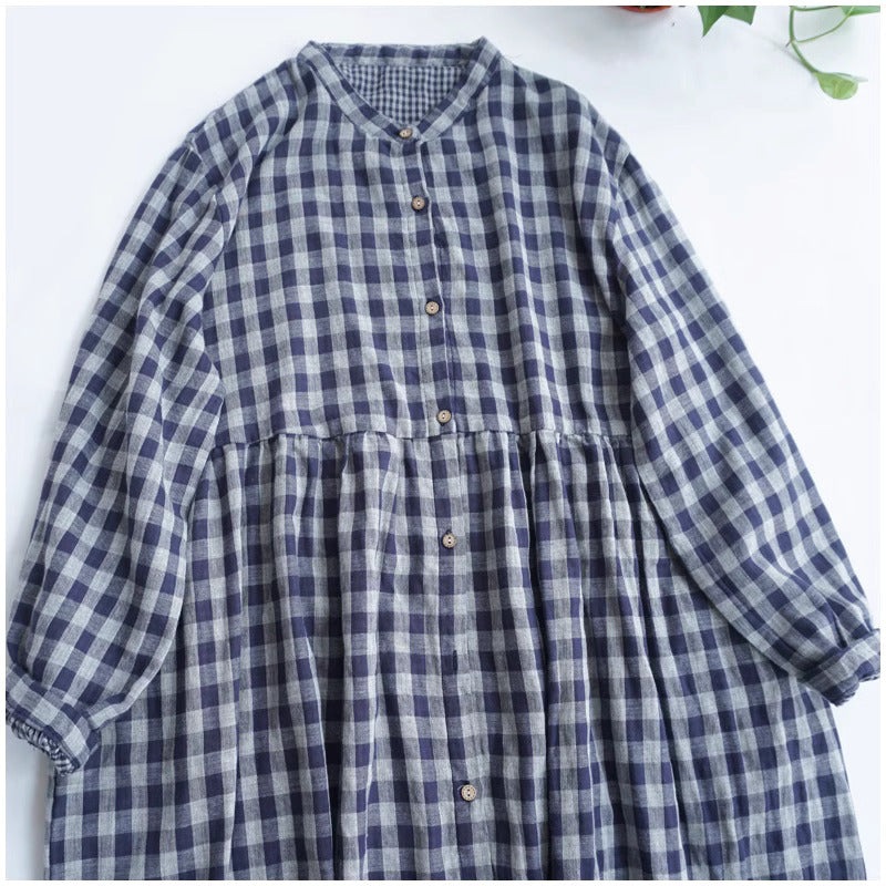 Merasol - Checkered Button Dress