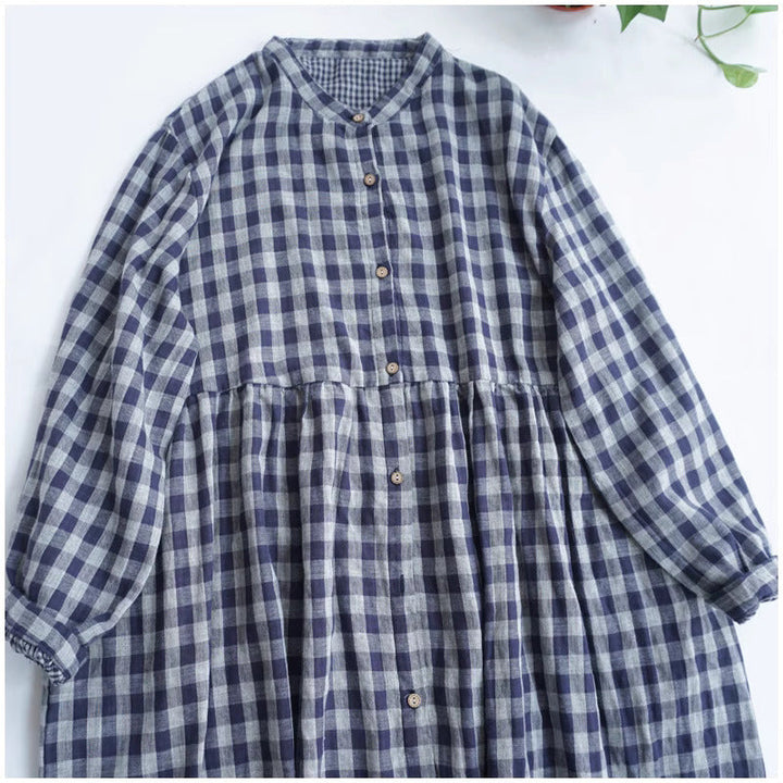 Merasol - Checkered Button Dress
