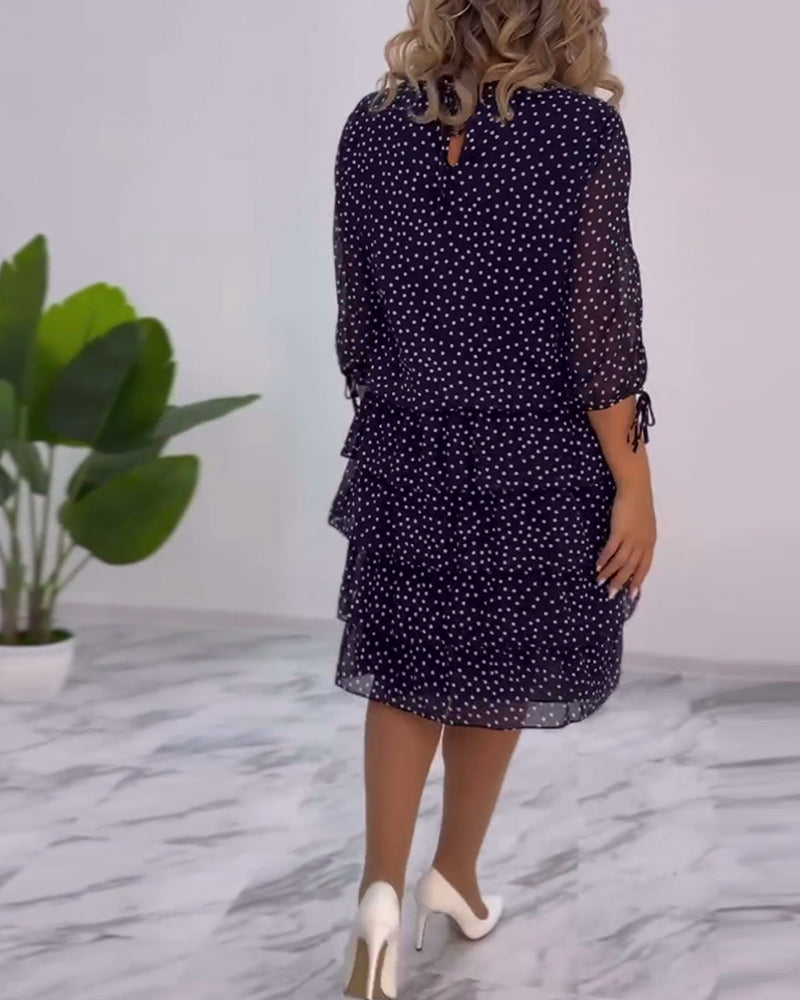 Hilda - Polka Dot Layered Dress