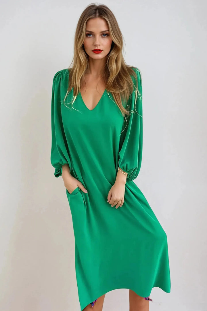 Melinda - Elegant V-Neck Dress