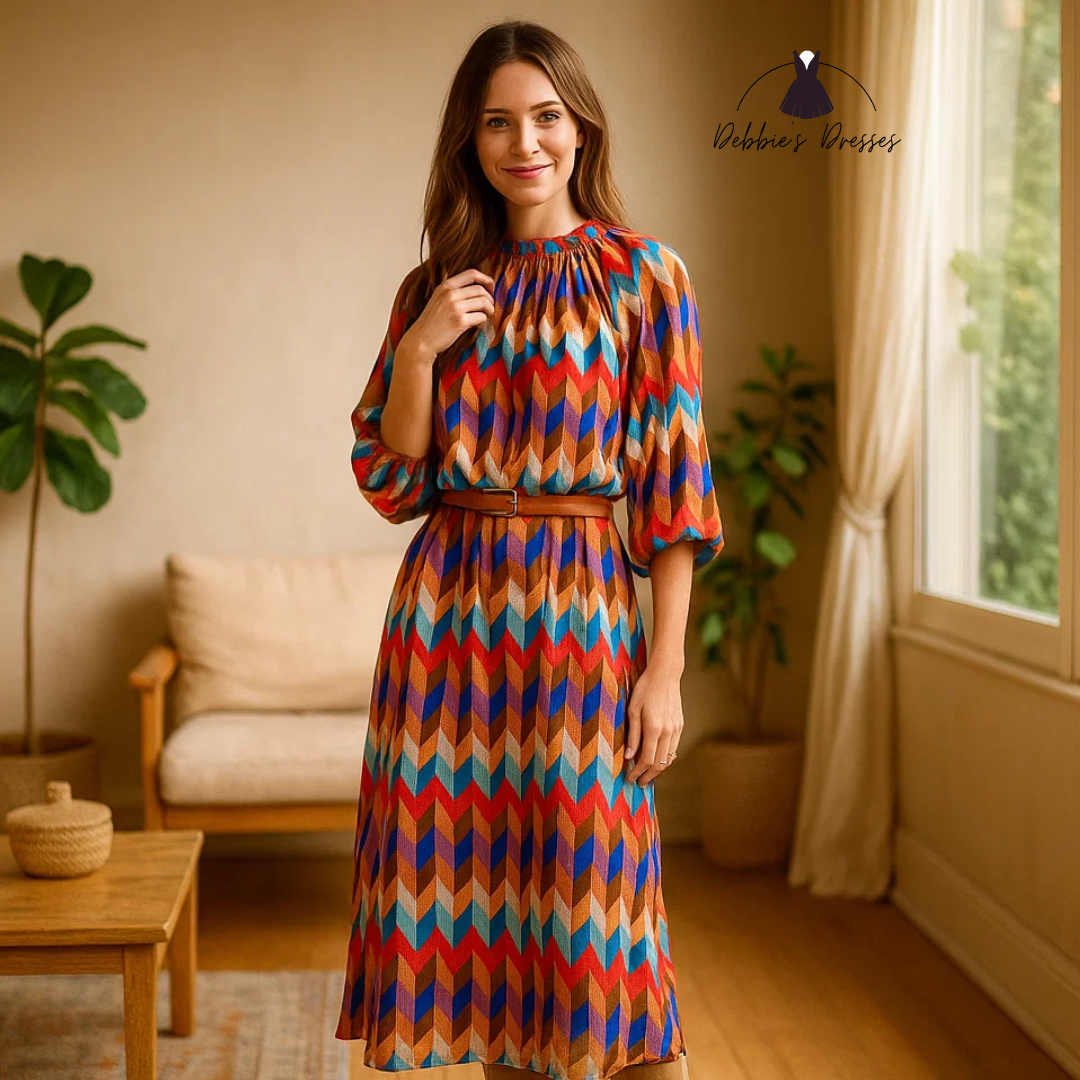 Marisol - Vibrant Geometric Dress