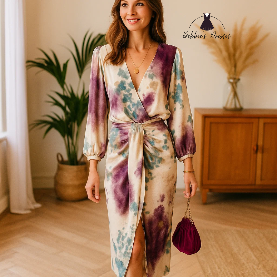 Shannon - Tie-Dye Wrap Dress