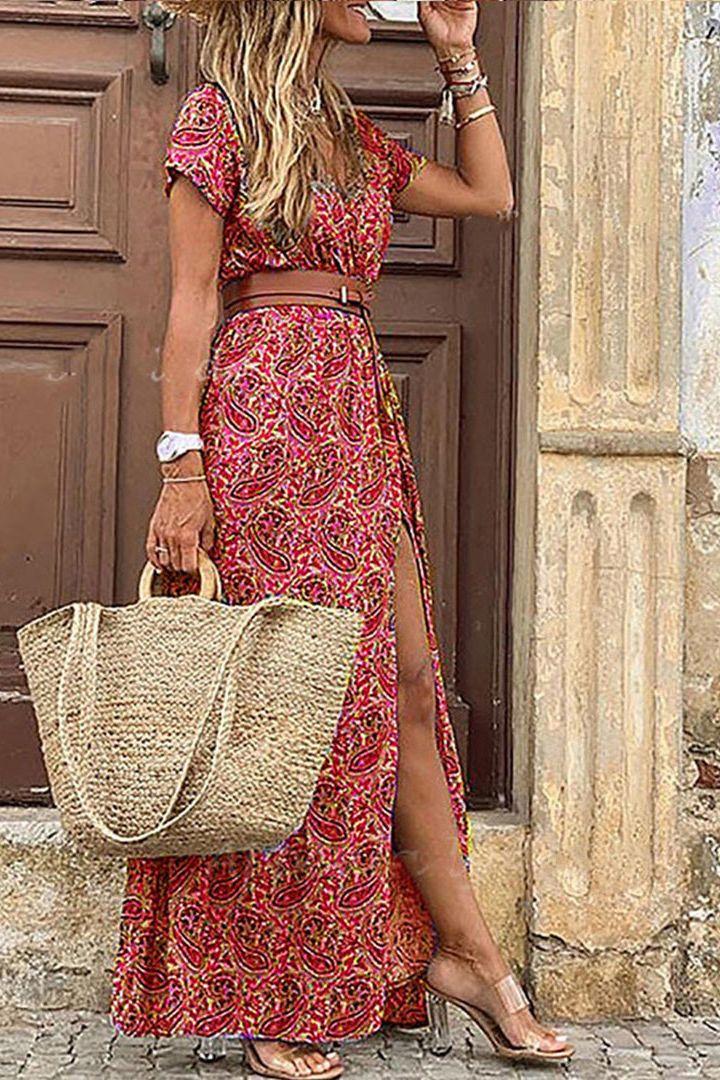 Desiree - Boho Paisley Dress