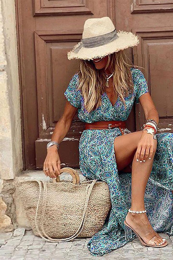 Desiree - Boho Paisley Dress