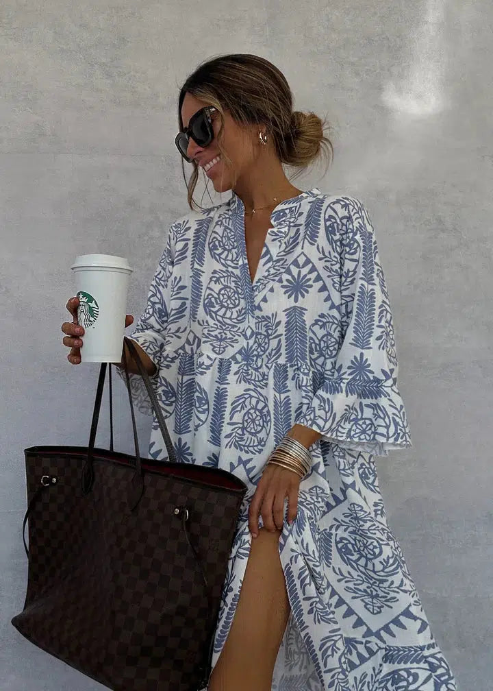 ANJIE - Relaxed Boho Tunic Dress
