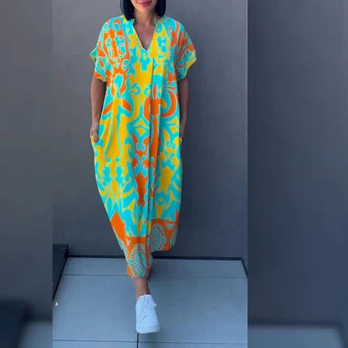 Cyla - Artistic Printed Dress