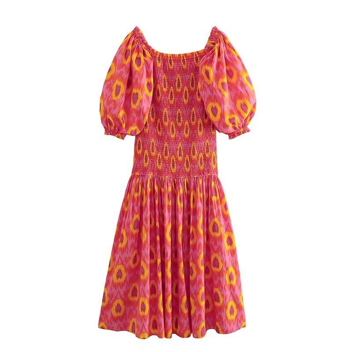 Necka - Bohemian Puff Sleeve Dress