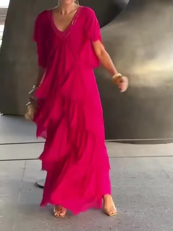 Anselia - Boho Ruffle Dress