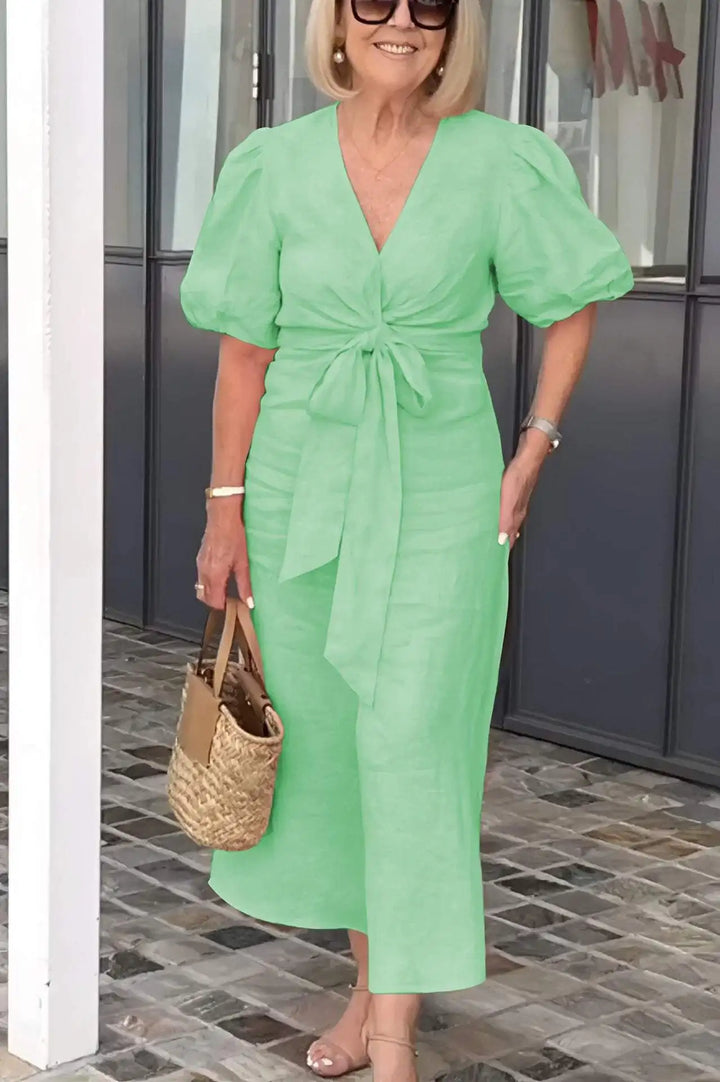 Kourtney - Elegant V-Neck Dress