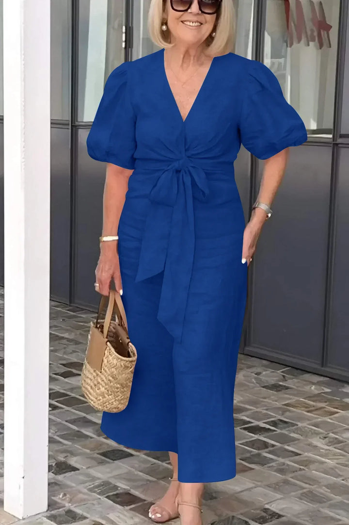 Kourtney - Elegant V-Neck Dress