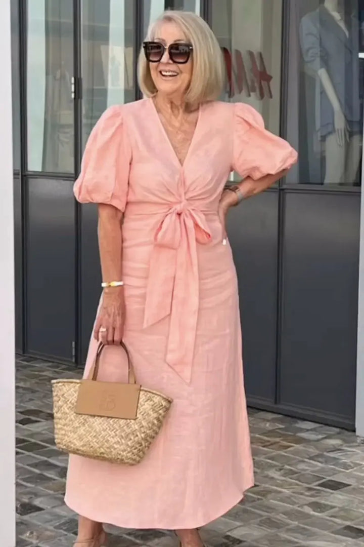 Kourtney - Elegant V-Neck Dress