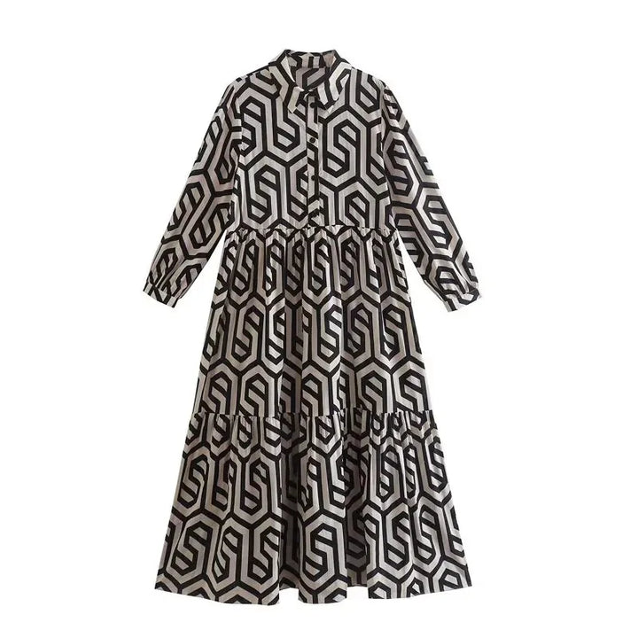 Alaria - Geometric Print Dress