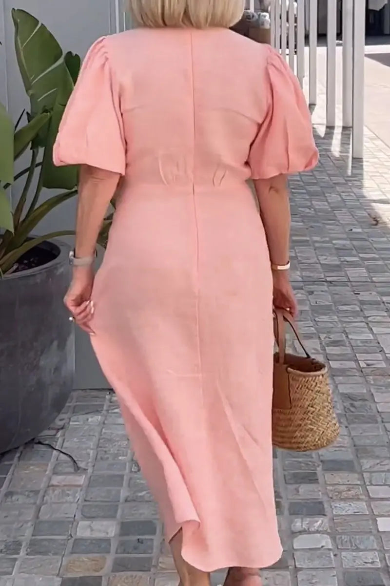 Kourtney - Elegant V-Neck Dress