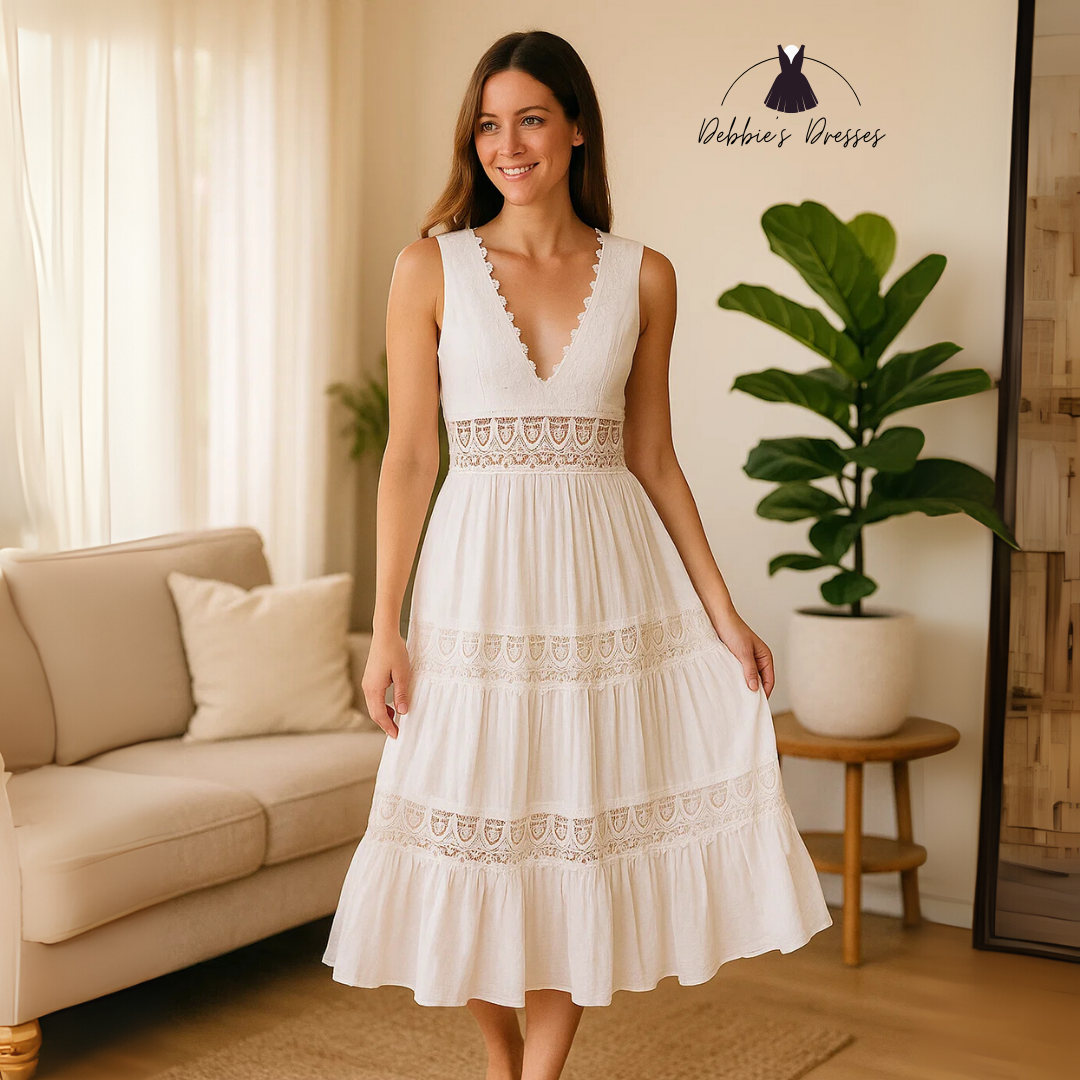 Alexa - Lace V-Neck Cami Dress