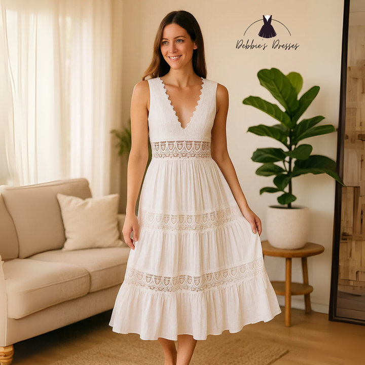 Alexa - Lace V-Neck Cami Dress