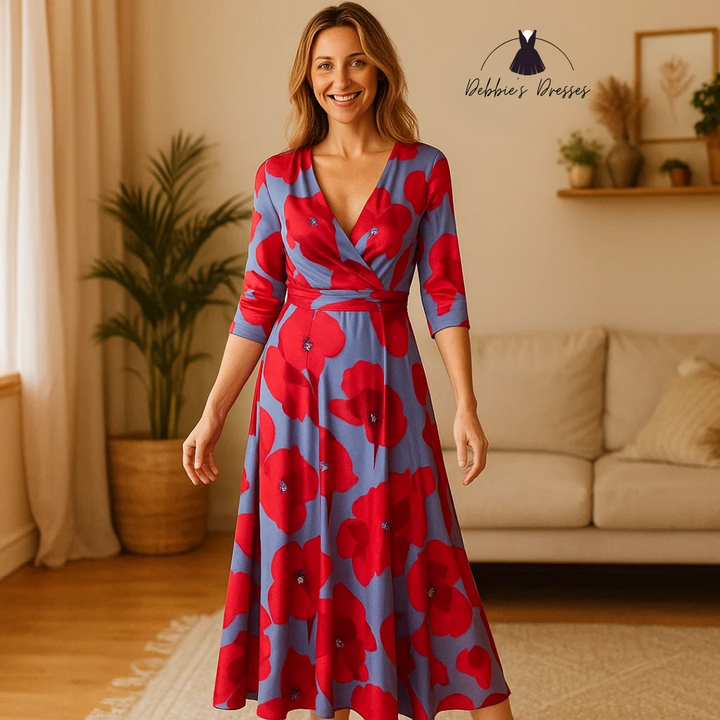 Leigh - Printed Wrap Dress