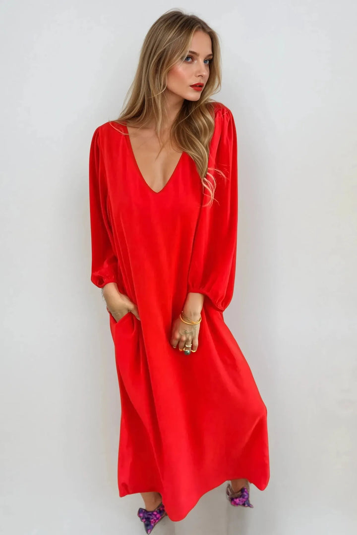Melinda - Elegant V-Neck Dress