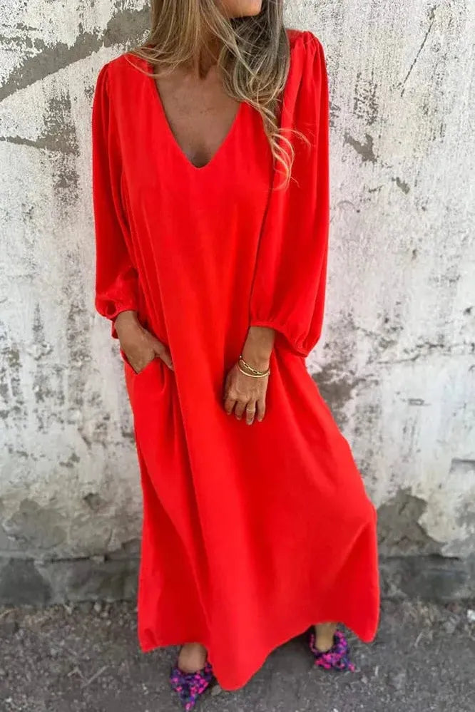Melinda - Elegant V-Neck Dress