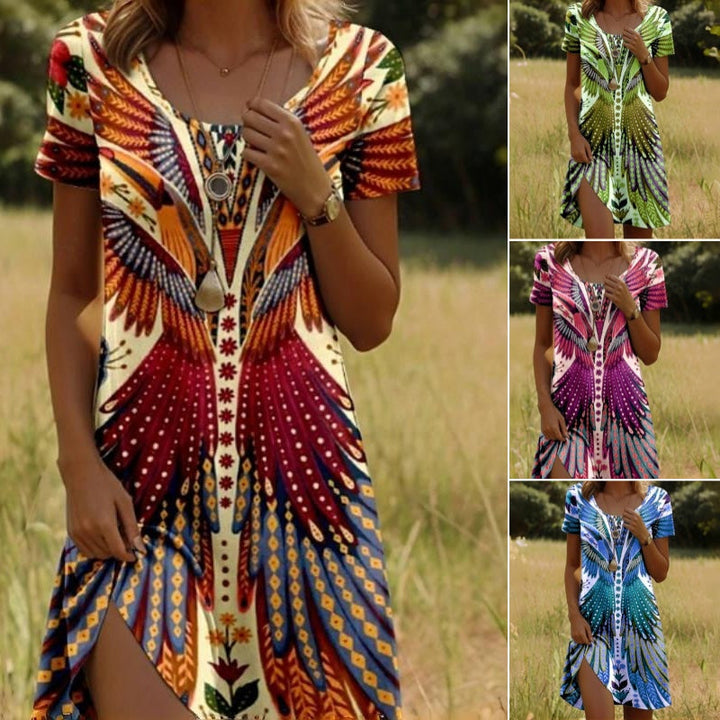 Sahara - Boho Printed Dress