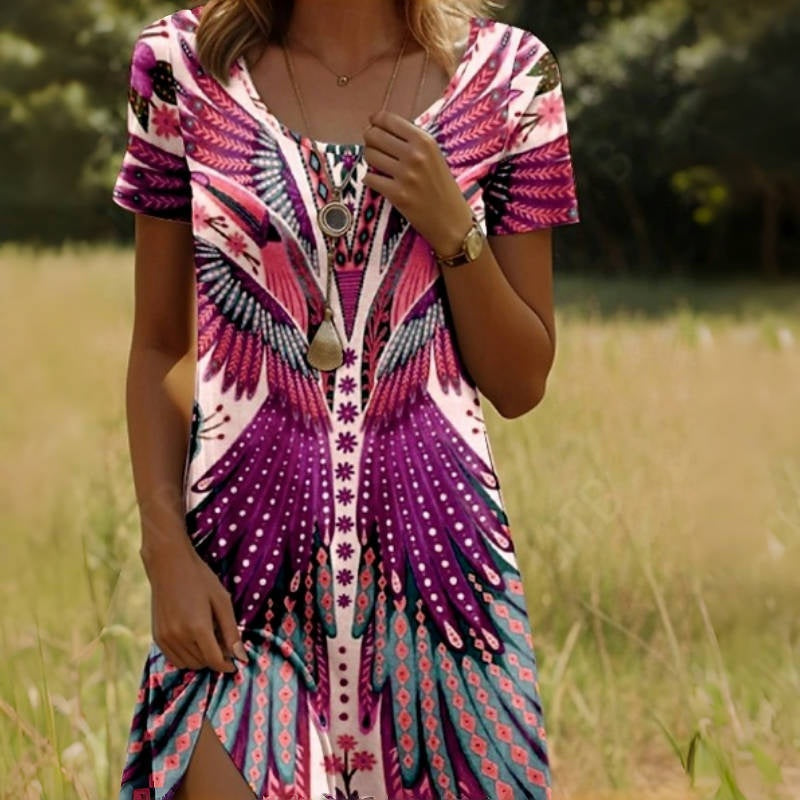 Sahara - Boho Printed Dress